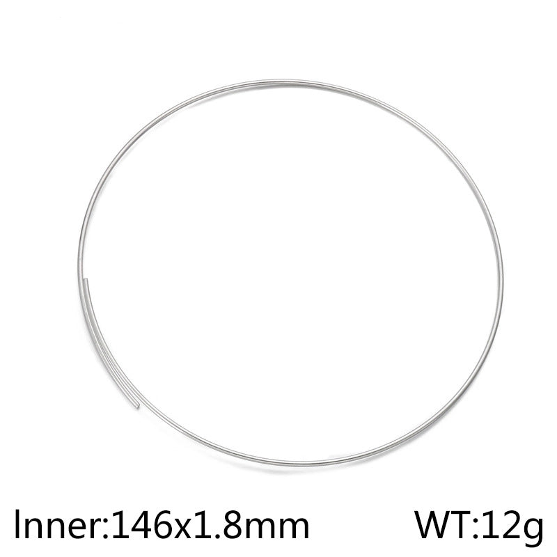 10 Pieces Minimalist Round Stainless Steel 18K Gold Plated Choker