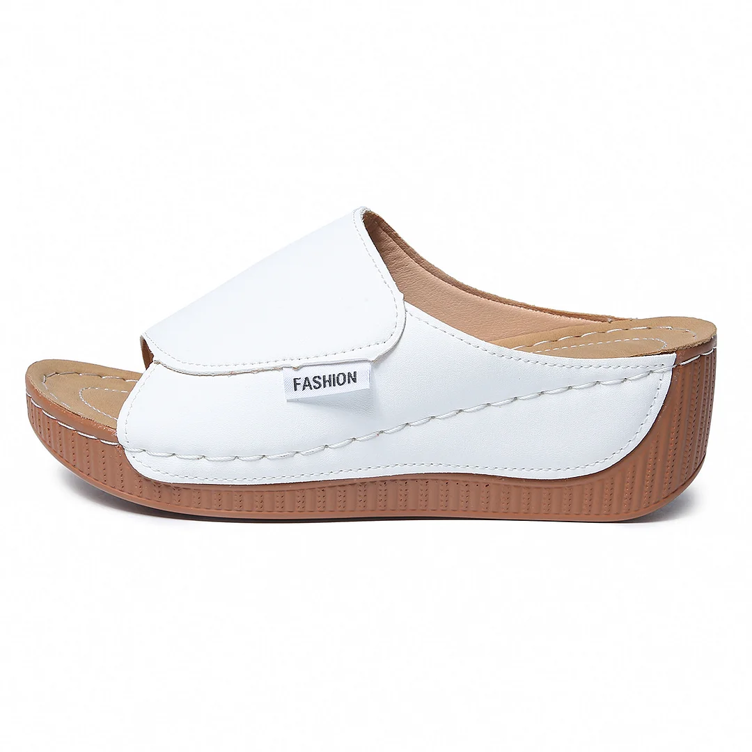 Breakj Breakj Thick-Bottomed Slippers Women's 2025 New Summer Simple Fashion Fish Mouth Slope And Slippers Women's Shoes