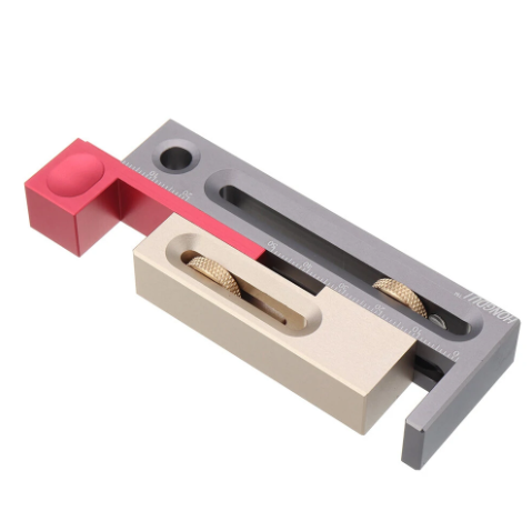 Table Saw Slot Adjuster Mortise and Tenon Tool Woodworking Movable Measuring Block