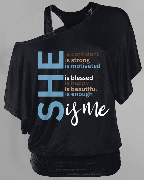 She Is Confident Double Layer 2 Pieces Loose Top T-shirt