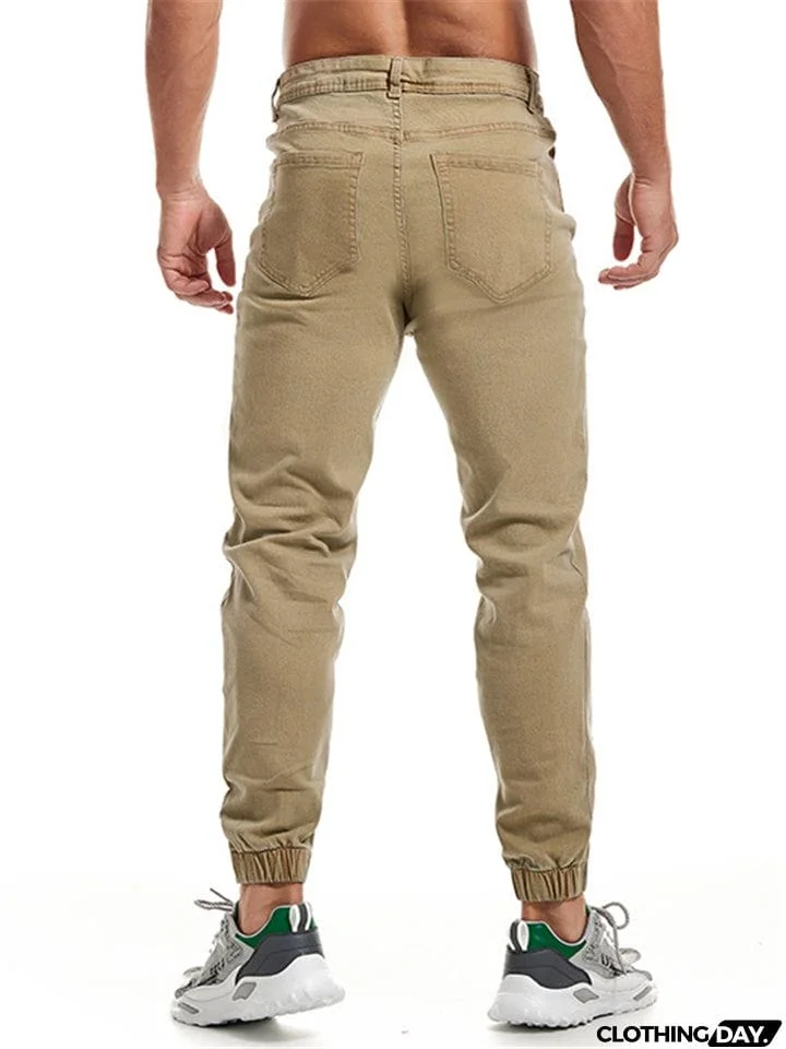 Men's Fashion Comfy Ankle Banded Jeans
