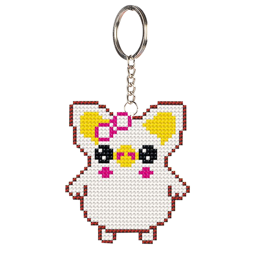 

Cartoon Pig - Bead Embroidery - Keychain, 501 Original