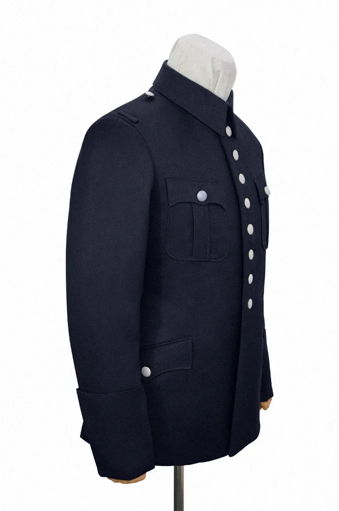   German Fire Police Navy Blue Wool Service Waffenrock Tunic German-Uniform