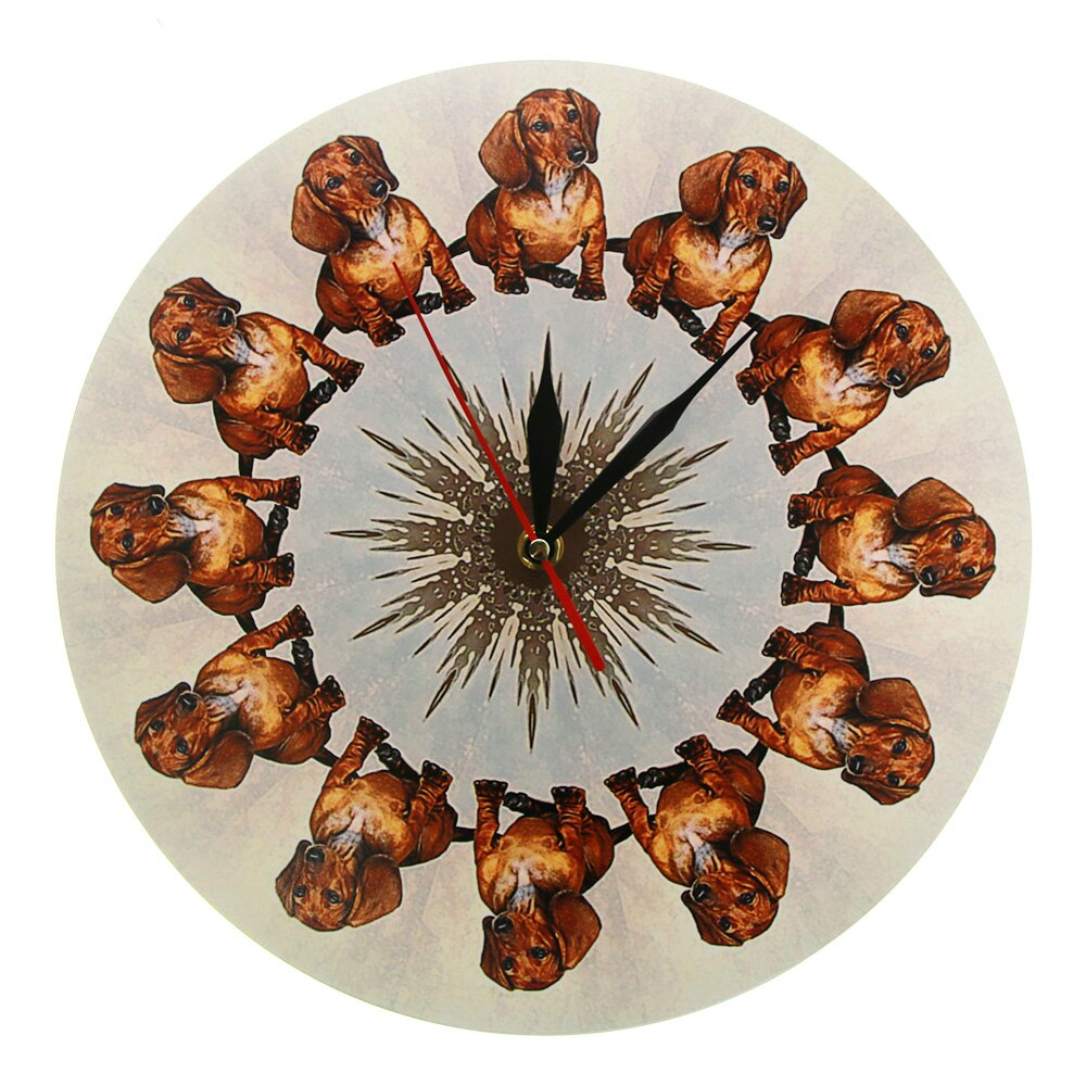 

Wieners in a Circle Dachshund - Frameless Acrylic Wall Clock, 501 Original