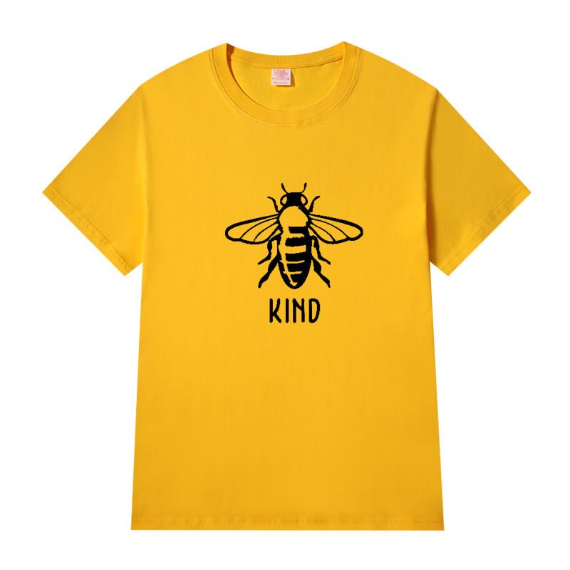 Short Sleeve Crew Neck Be Kind Letter Printed T-shirt