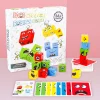 Face Changing Building Blocks Game Montessori Toy Kids Wood Puzzle Cartoon Cube