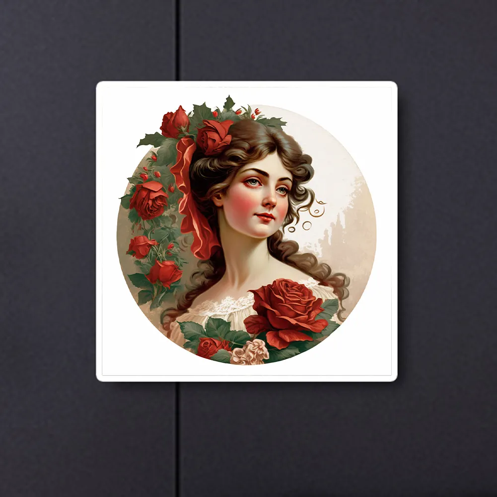Diamond Painting - Full Round Drill - Lady Rose(Canvas|30*30cm)