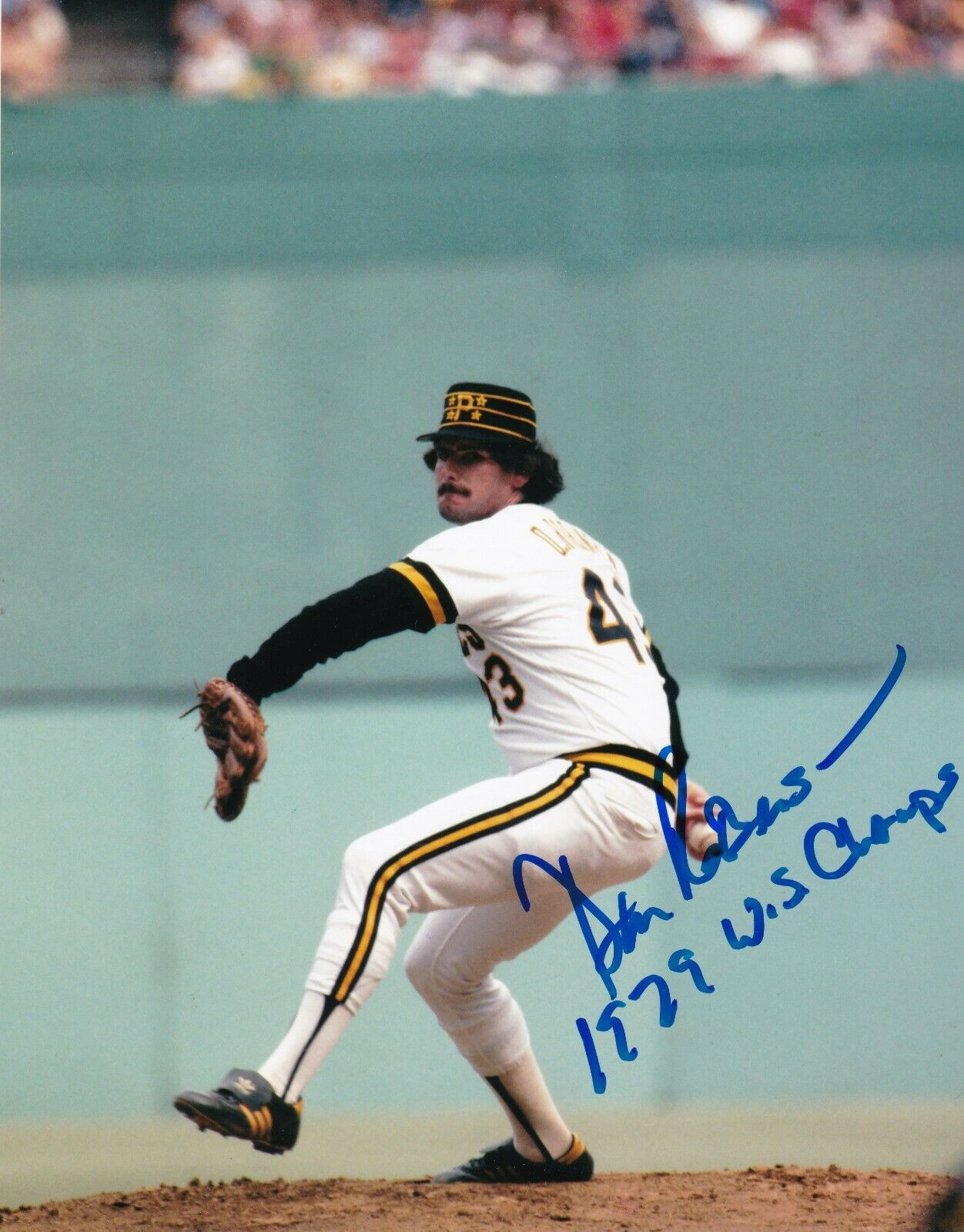 DON ROBINSON PITTSBURGH PIRATES 1979 WS CHAMPS ACTION SIGNED 8x10