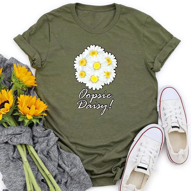 Florist Pun Oopsie Daisy T-Shirt Tee - 01689-Annaletters