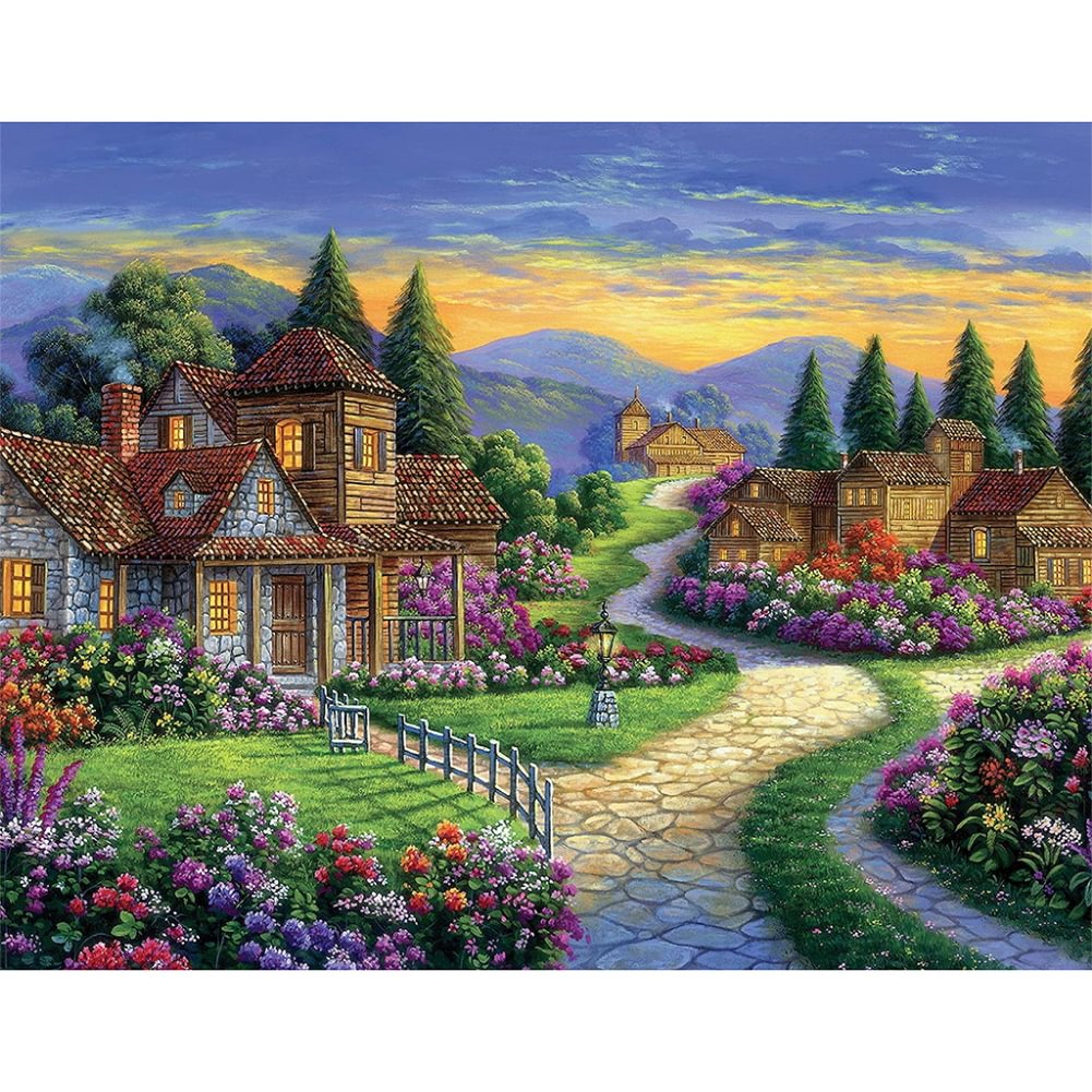 Diamond Painting - Full Round - Garden Landscape(50*40cm)
