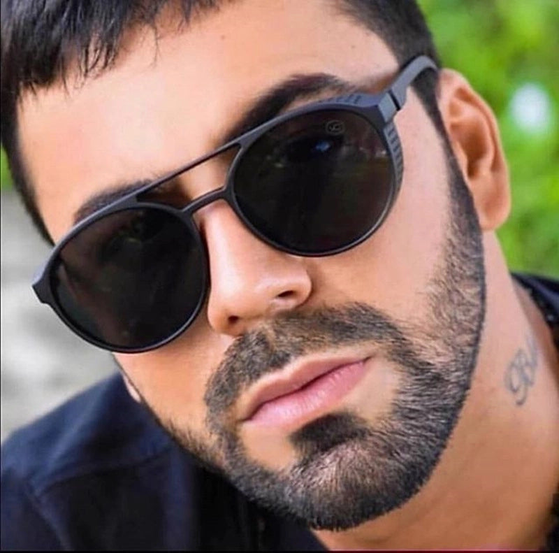 Minimalist Solid Color Pc Round Frame Full Frame Men’s Sunglasses