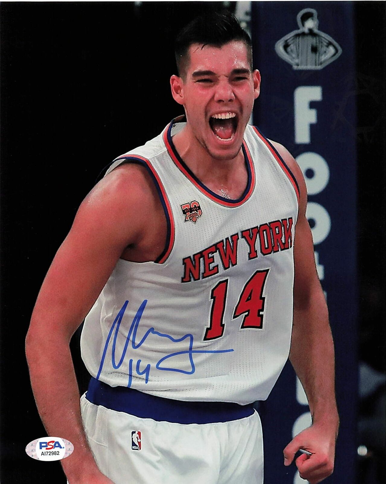 WILLY HERNANGOMEZ signed 8x10 Photo Poster painting PSA/DNA New York Knicks Autographed Jazz