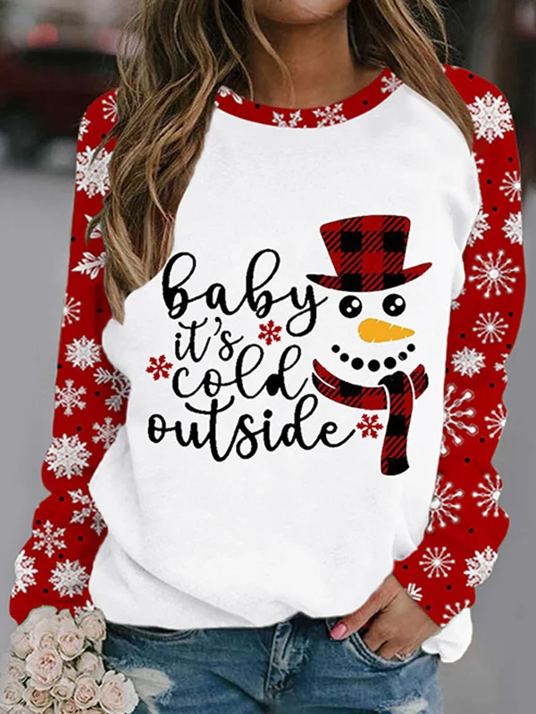 Christmas Round Neck Long Sleeve Sweatshirt
