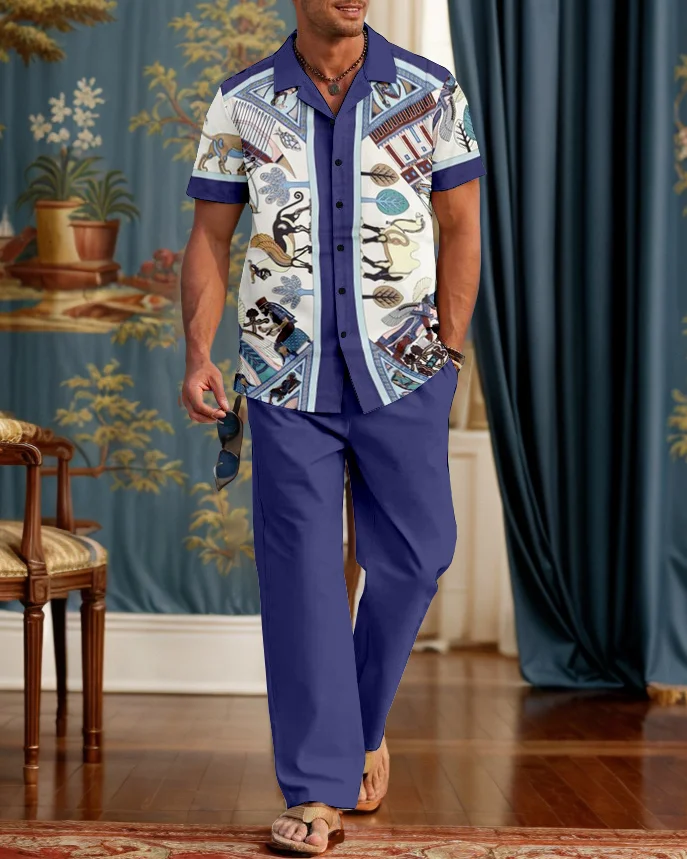 Suitmens Men's Gorgeous European Floral Pattern Walking Suit
