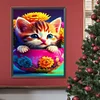 Cat  - round drill diamond painting - 30*40cm