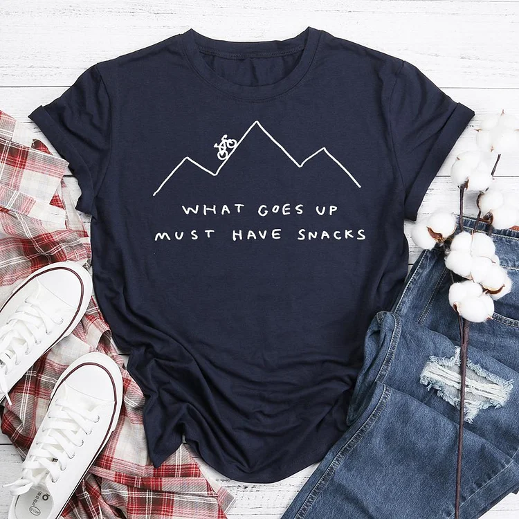 What Goes Up Must Have Snacks Active  T-shirt Tee -05721-Annaletters