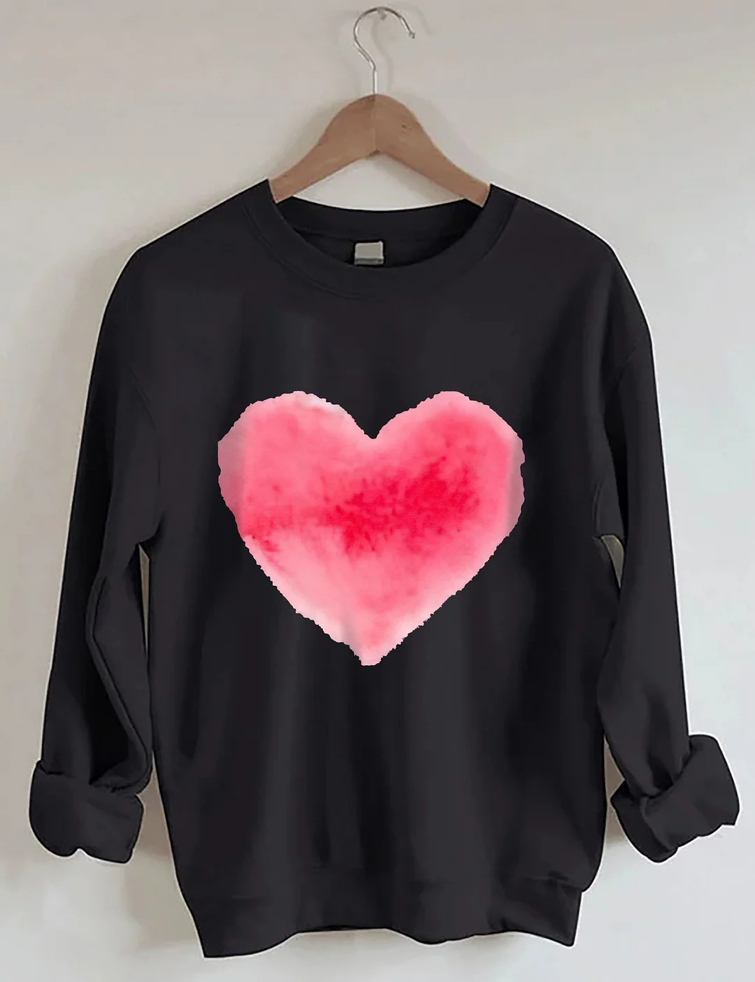 Watercolor Heart Valentine's Day Sweatshirt