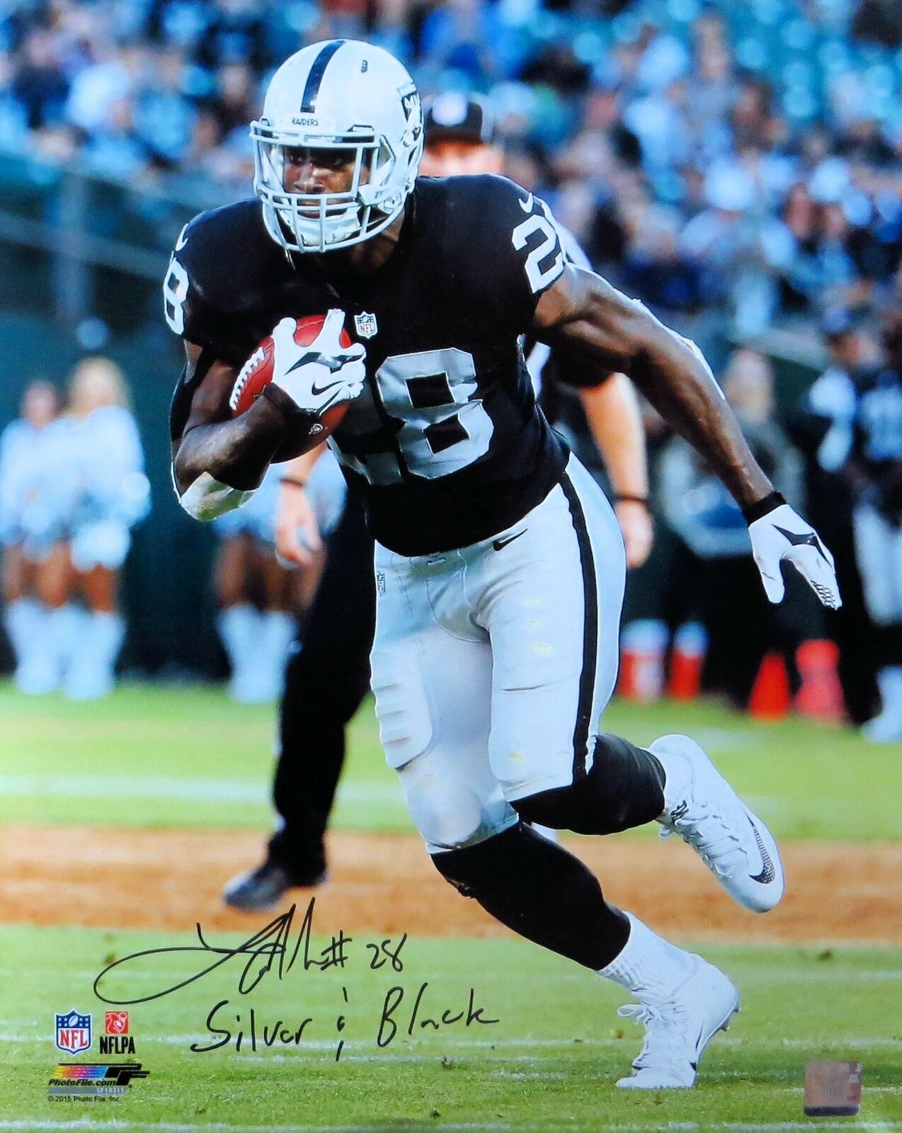 Latavius Murray Signed Autographed 16X20 Photo Poster painting LA Raiders Silver and Black