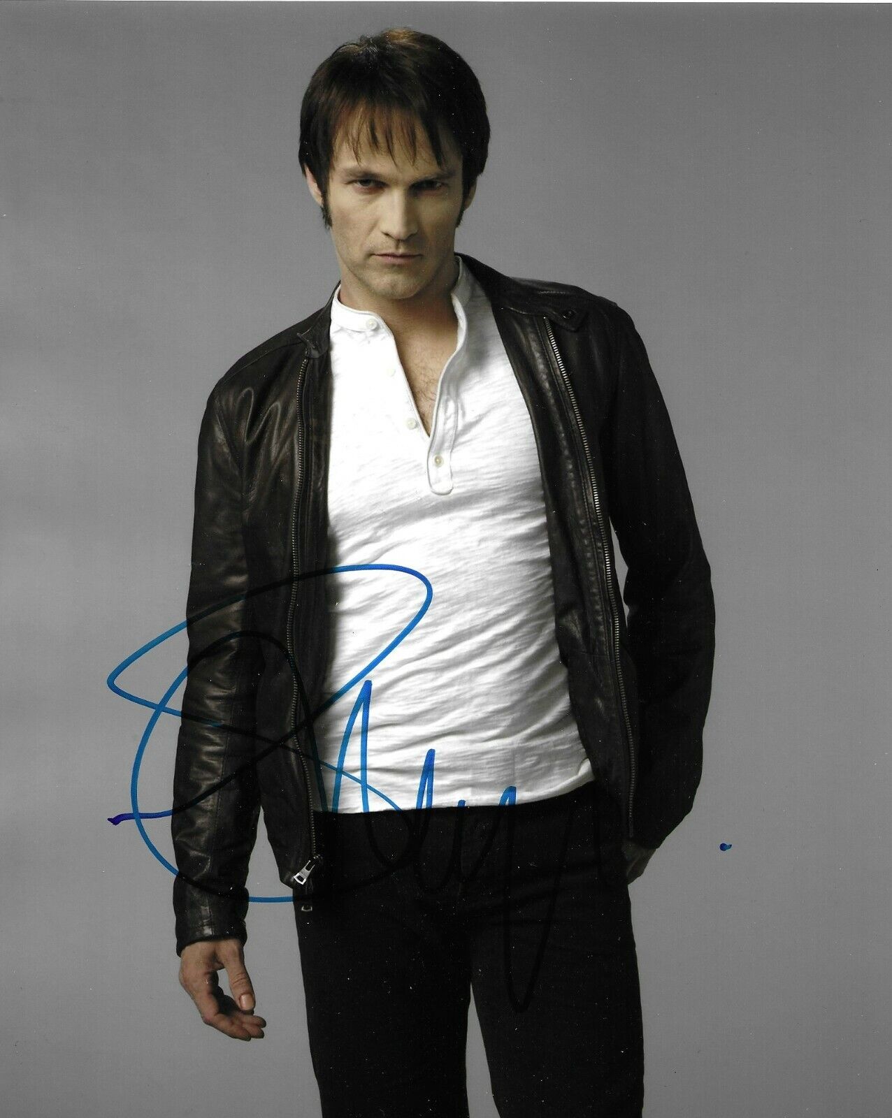 Stephen Moyer Signed True Blood 10x8 Photo Poster painting AFTAL