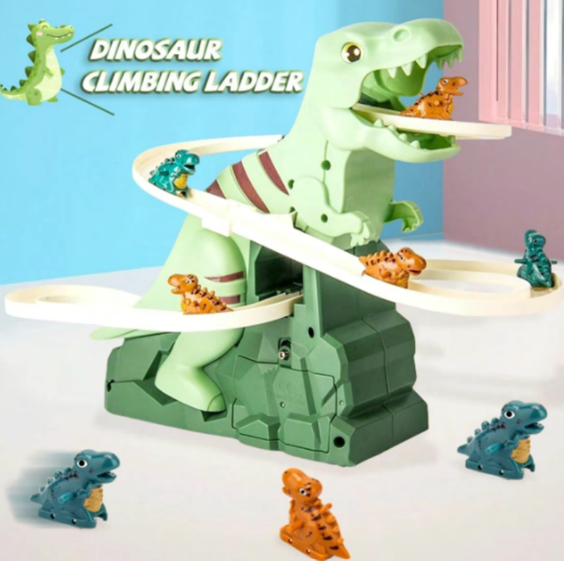🦖 Rotating Dinosaur Slide Toy- Spinning Dino Climber Playground