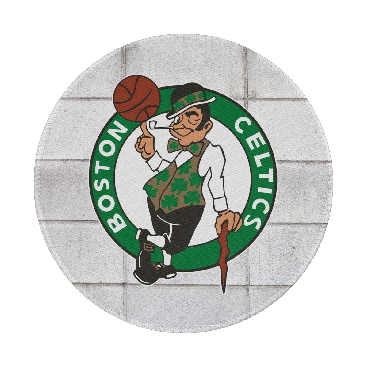 Boston Celtics Brick Wall Round Non-Slip Thick Rubber Modern Gaming Mousepad