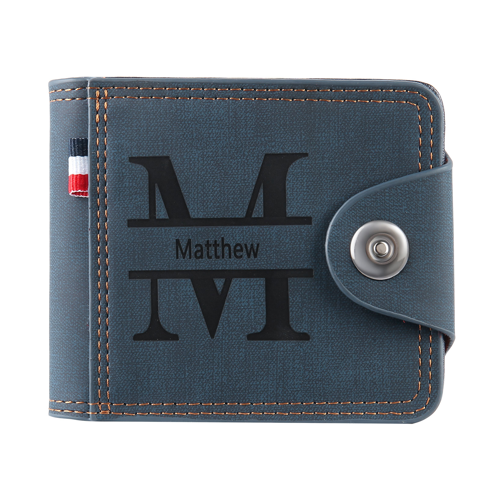 Portefeuille Classique 1 Prénom et Lettre Personnalisés avec Photo Porte-Monnaie Carte