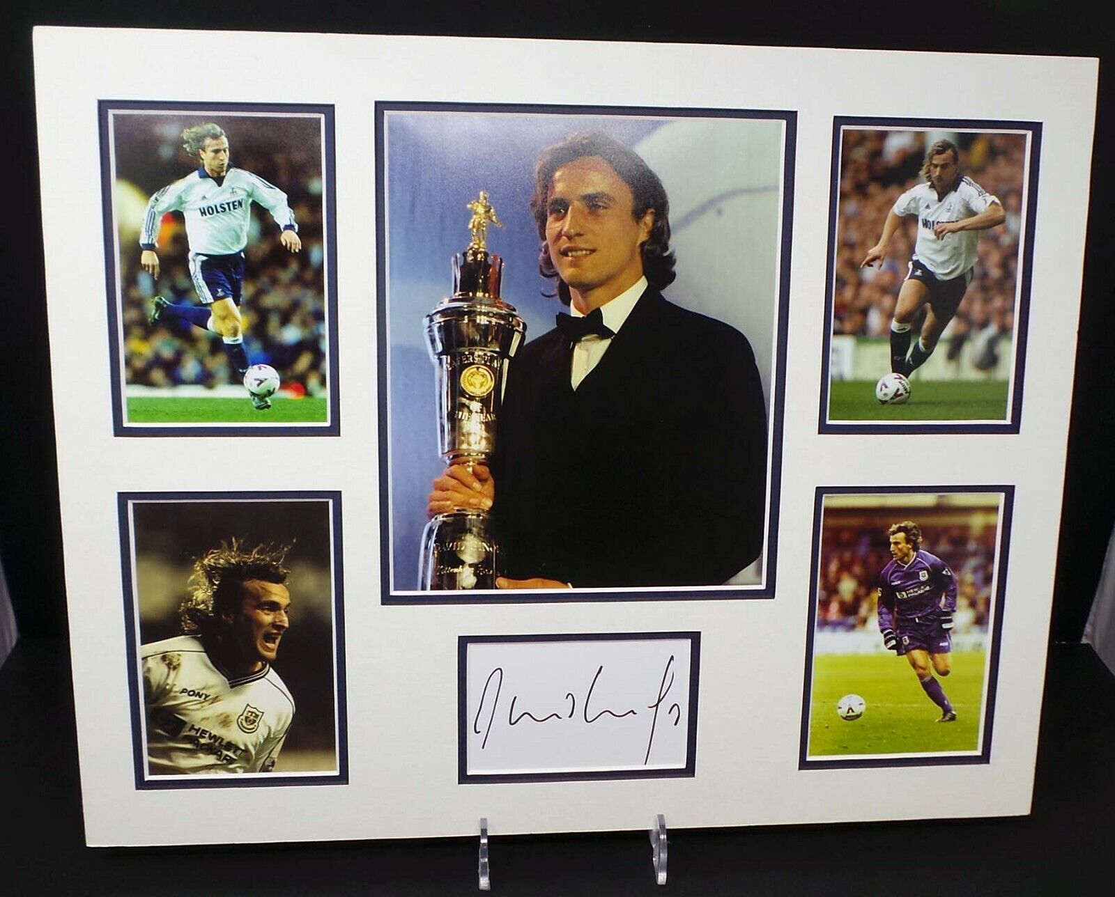 David GINOLA Signed & Mounted Spurs Tottenham Photo Poster painting 20x16 Display AFTAL RD COA