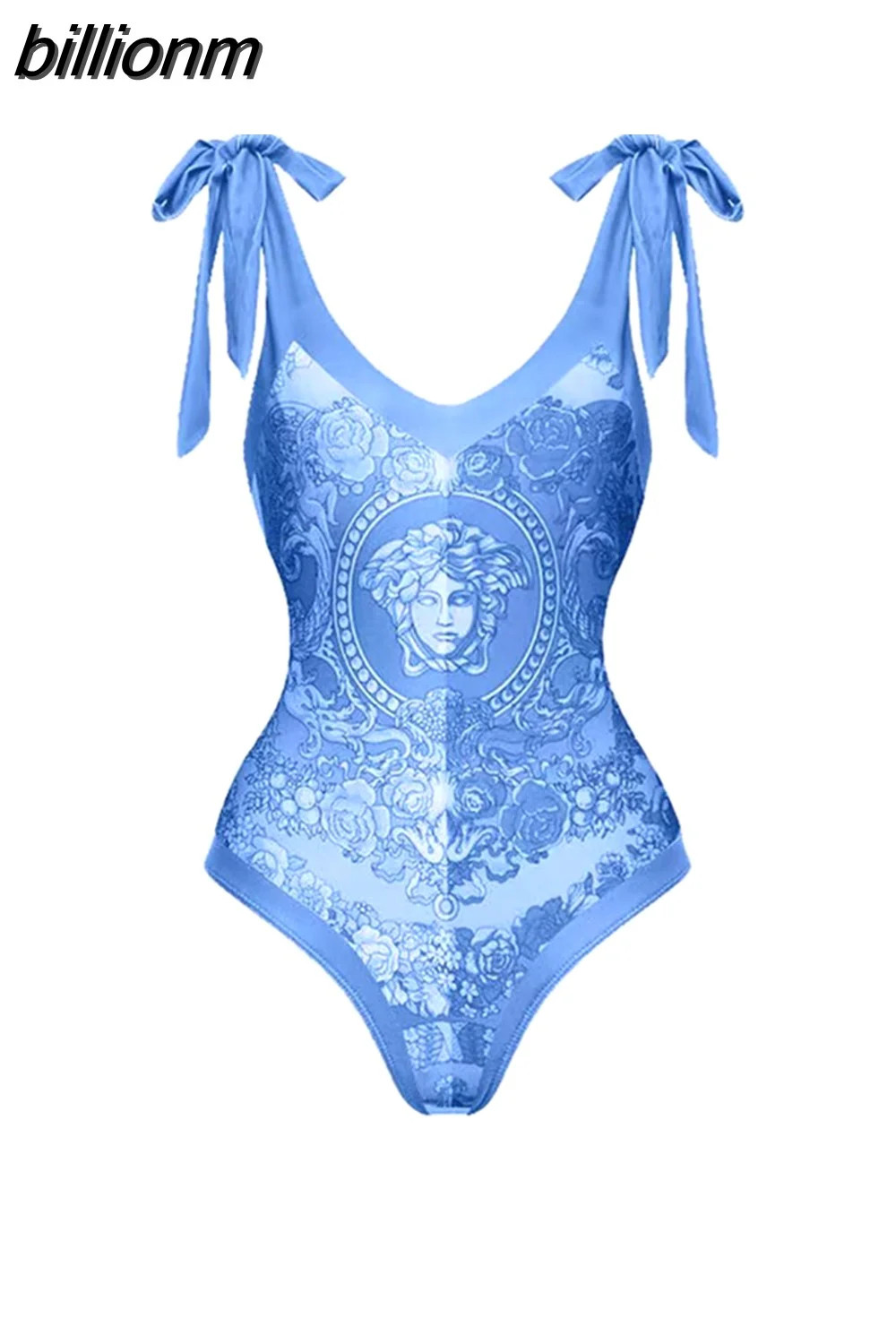 billionm New Vintage Swimsuit Women V-Neck Swimwear Brazilian Holiday Designer Bathing Suit Fashion Beach Cover Up Summer