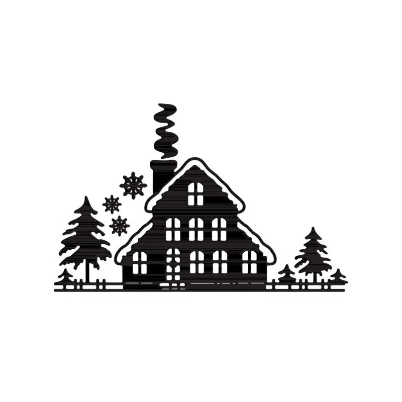 Christmas Tree snowflak City Building Frame Metal Cutting Dies For Scrapbook Decorative Embossing Handcraft Die Cutting Template