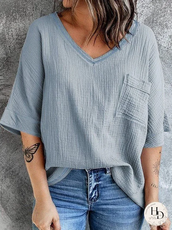 Women's Summer Casual Pocket Tee