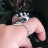 Bague Couple Collier Dragon Krokmou R&eacute;glable 