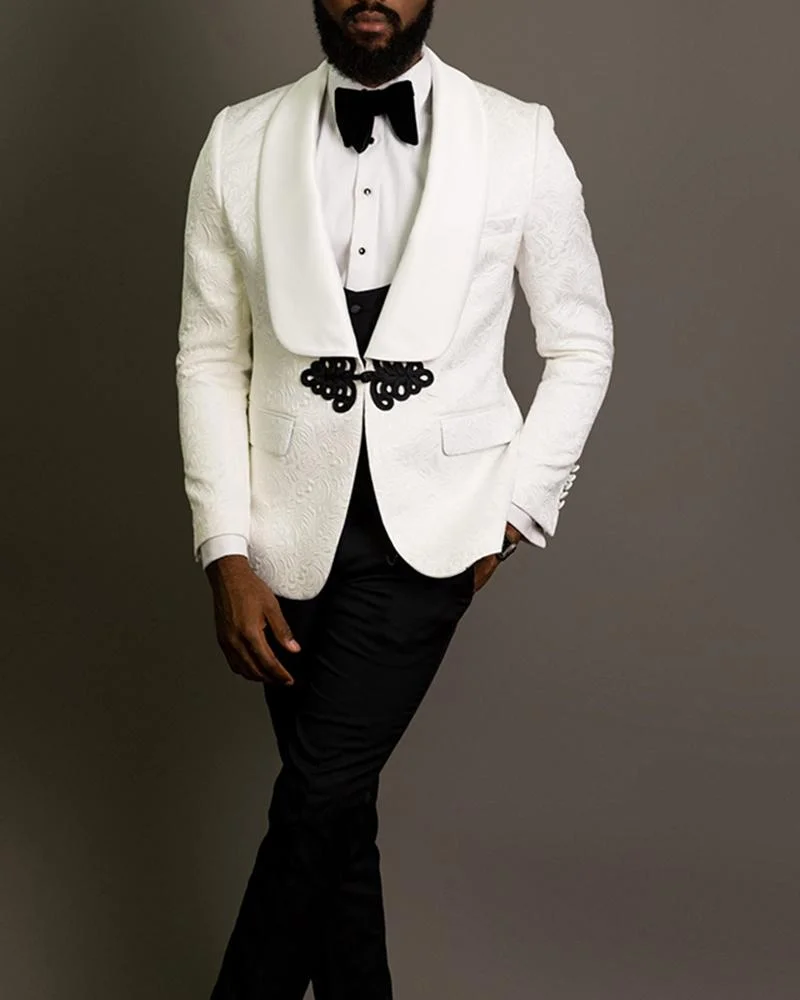 Men's Casual white Obscure Elegant Blazer