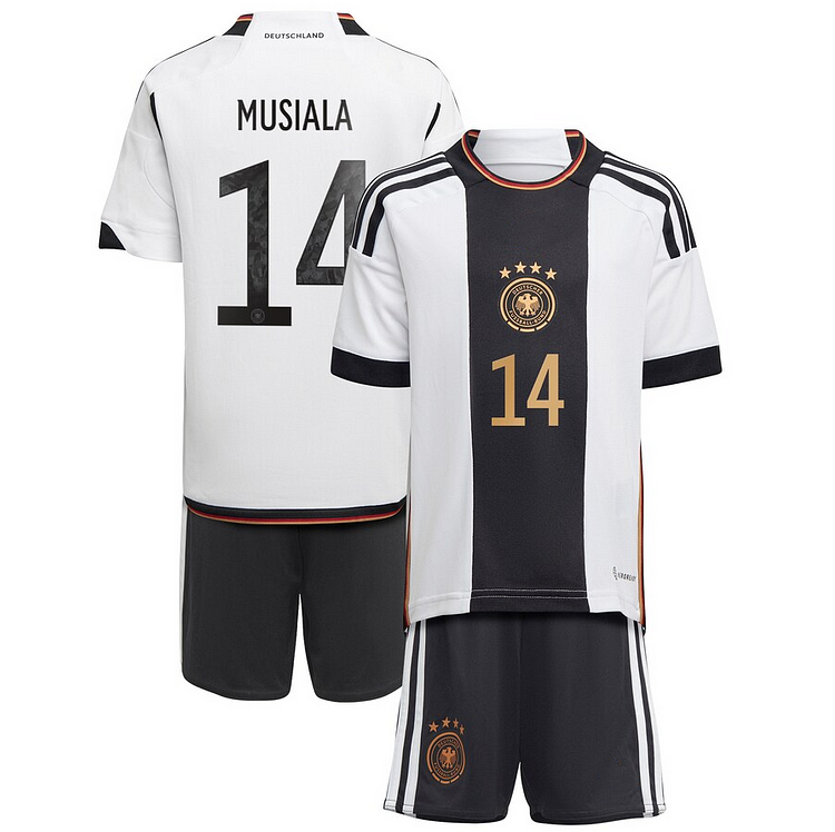 Deutschland DFB Mini-Kit Jamal Musiala 14 Heimtrikot Kinder WM 2022