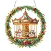 Acryl Weihnachtskarussell Kranz - 5d DIY Handwerk Anhänger