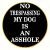 No trespassing - Round Metal Tin Signs(12*12Inch)
