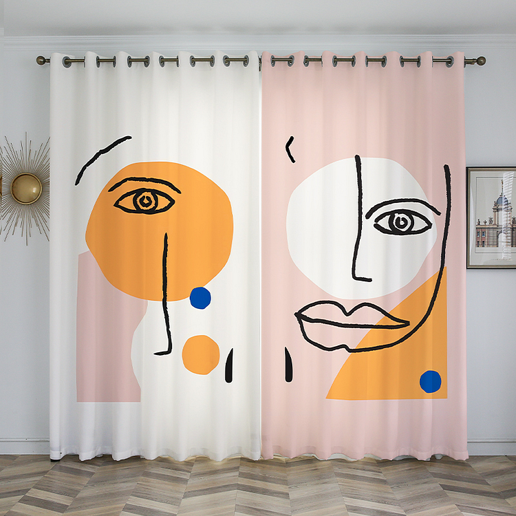 Indoor Semi-shading Curtains For Bedroom With Princess 2 panels-ChouChouHome