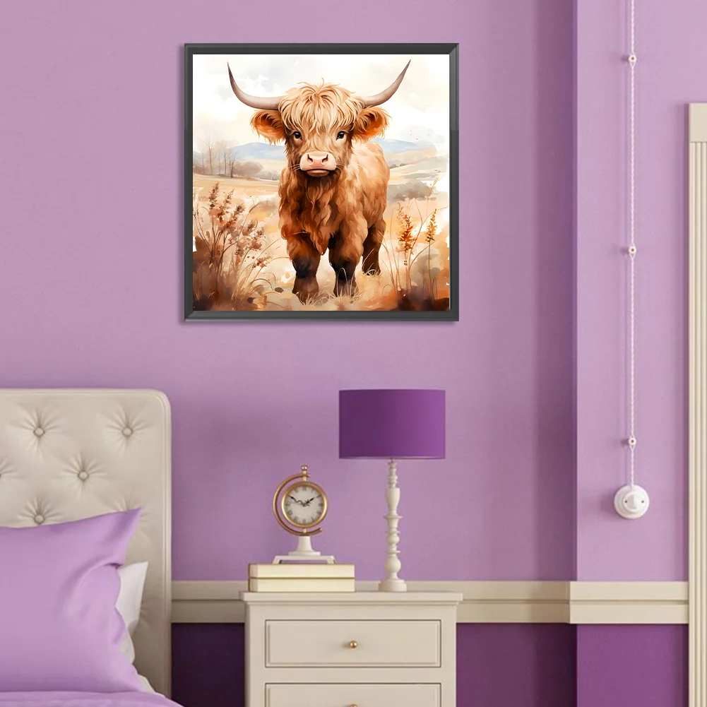 Diamond Painting - Full Round Drill - Highland Yak(Canvas|30*30cm)