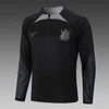 2024/2025 Corinthians Half-Pull Training Suit Black Football Shirt 1:1 Thai Quality