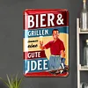 Beer and Grilling Always a Good Idea - Metal Tin Signs(8*12Inch/12*16Inch) - Bar