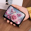 (US Local)Rose Wing 5D DIY Diamond Painting Wallet Diamond Painting Card Holder Coin Purse