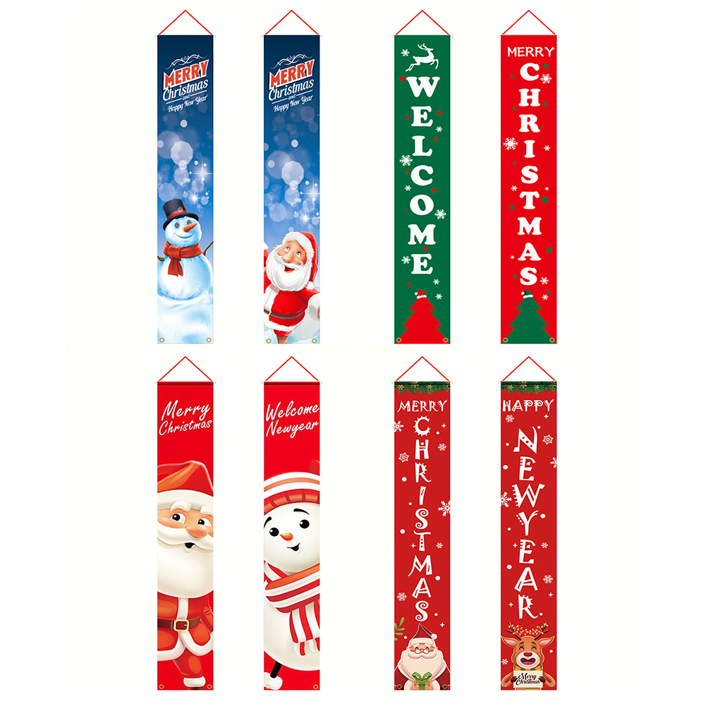 

Christmas Curtain Xmas Ornaments Oxford Cloth Painting Door Hanging Flag, Letter, 501 Original