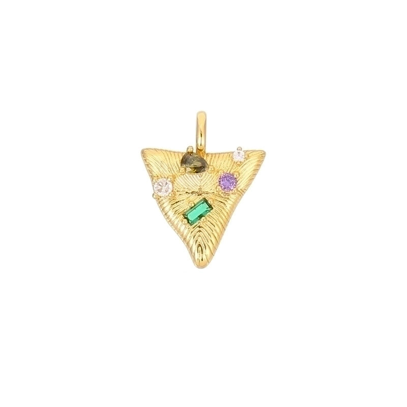 1 Piece Minimalist Geometric Copper Plating Inlay Pendant Jewelry Accessories