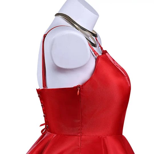 open lace back dress Uwowo Collab Series: Anime Panty Red Dress Panty & Stocking with Garte   Uwowo Cosplay