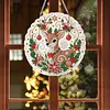 Christmas Reindeer 2D Flat DIY Diamond Painting Pendant 9.84x9.84in