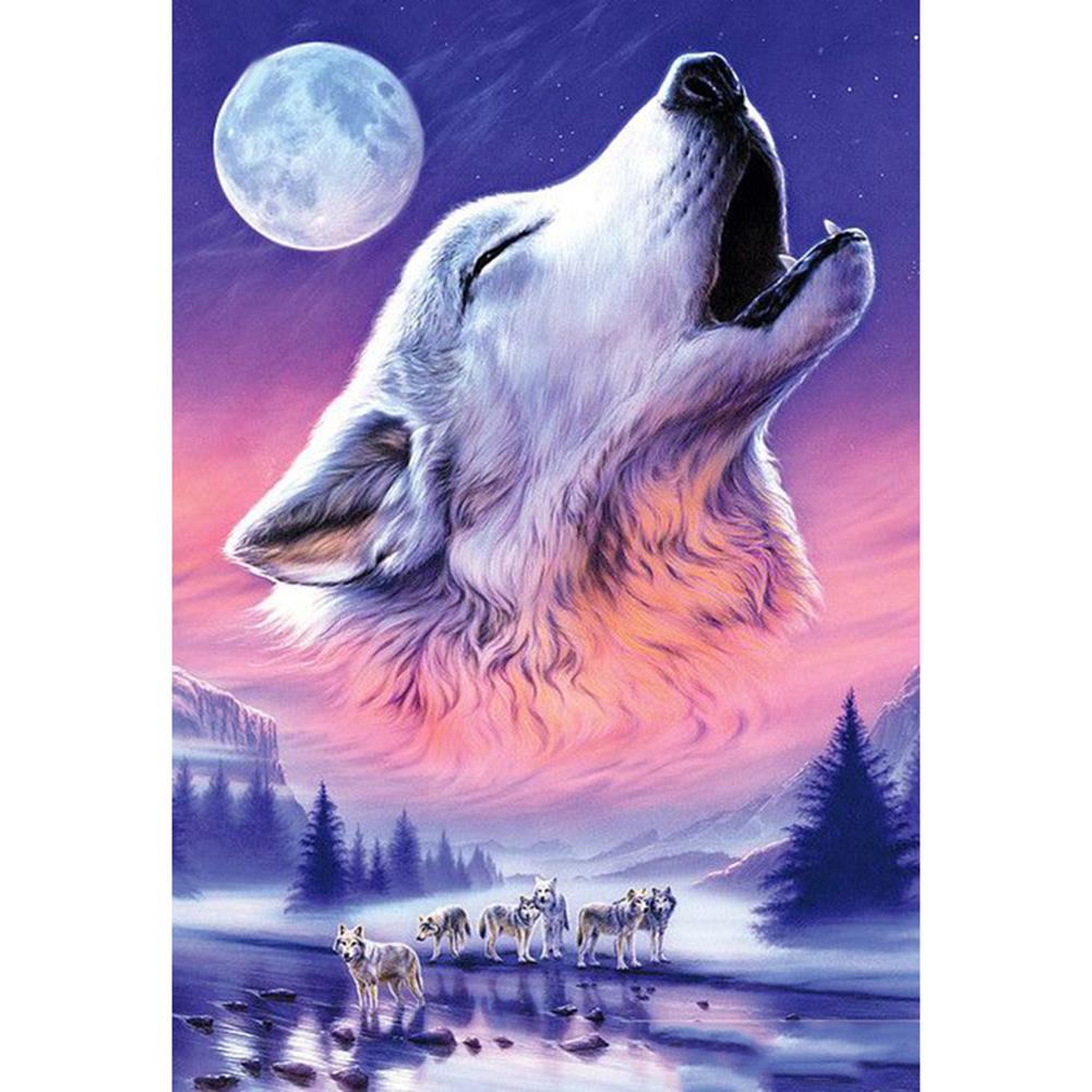 

30*40CM Round Drill Diamond Painting-Wolf, 501 Original