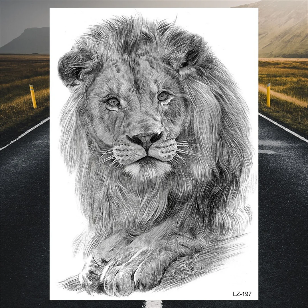 Sdrawing Cuttlefish Skeletion Scary Temporary Tattoos For Men Women Pirate Tiger Skull Totem Fake Tattoo Sticker Tatoos Octopus