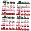 4 Pack Small Train Ornaments Christmas Train Ornaments Plastic Toys Kids Toys Train Mini Train Decorations Christmas Train Ornaments Car Models