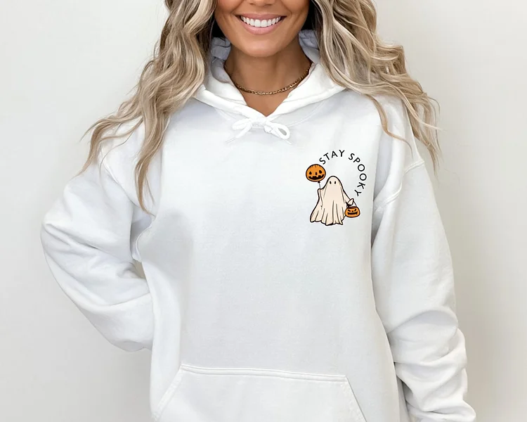 Stay Spooky Sweatshirt, Halloween Sweatshirt, Halloween Gift Hoodie, Womens Halloween Sweatshirt, Spooky Season Shirt, Ghost Halloween