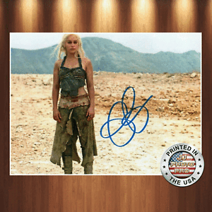 Emilia Clarke Autographed Signed 8x10 Photo Poster painting Game of Thrones REPRINT