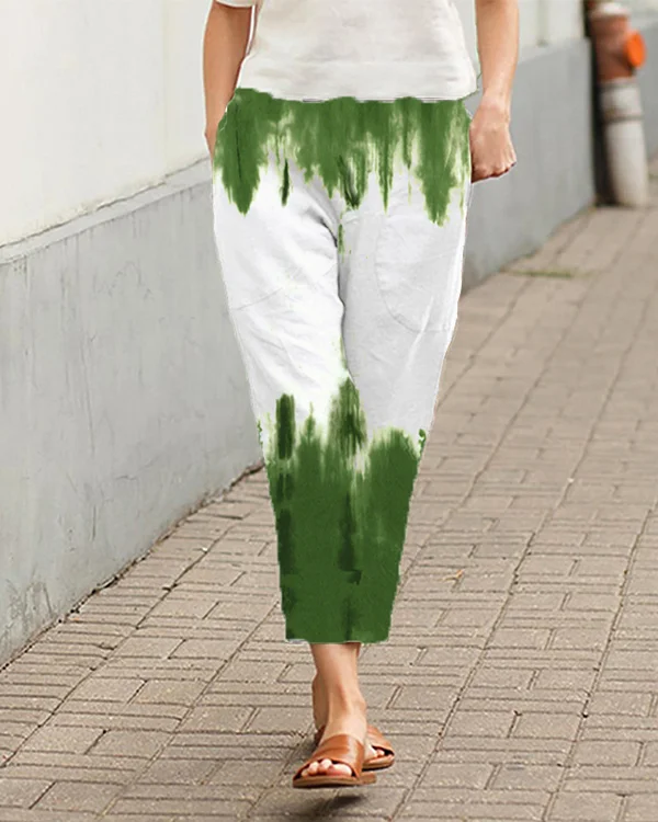 Women's Tie-dye Print Casual Loose Pants